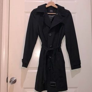 Waterproof Black Rain Trench Coat